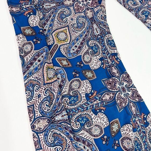 Anthropologie Elevenses Wide Leg Pants Womens Small High Rise Zip Floral Bottoms - Picture 2 of 12